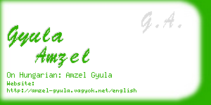 gyula amzel business card